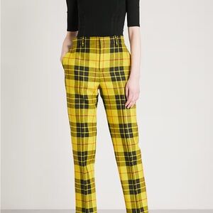 Balenciaga tartan wool plaid zip Pants